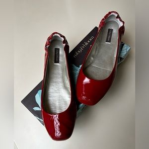 Ruby & Bloom red patent leather ballet flats-11M